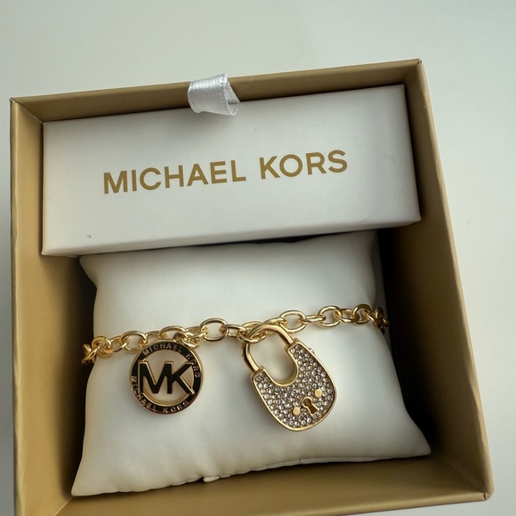 Michael Kors Gold Bracelet with Crystal Accents - Picture 1 of 4